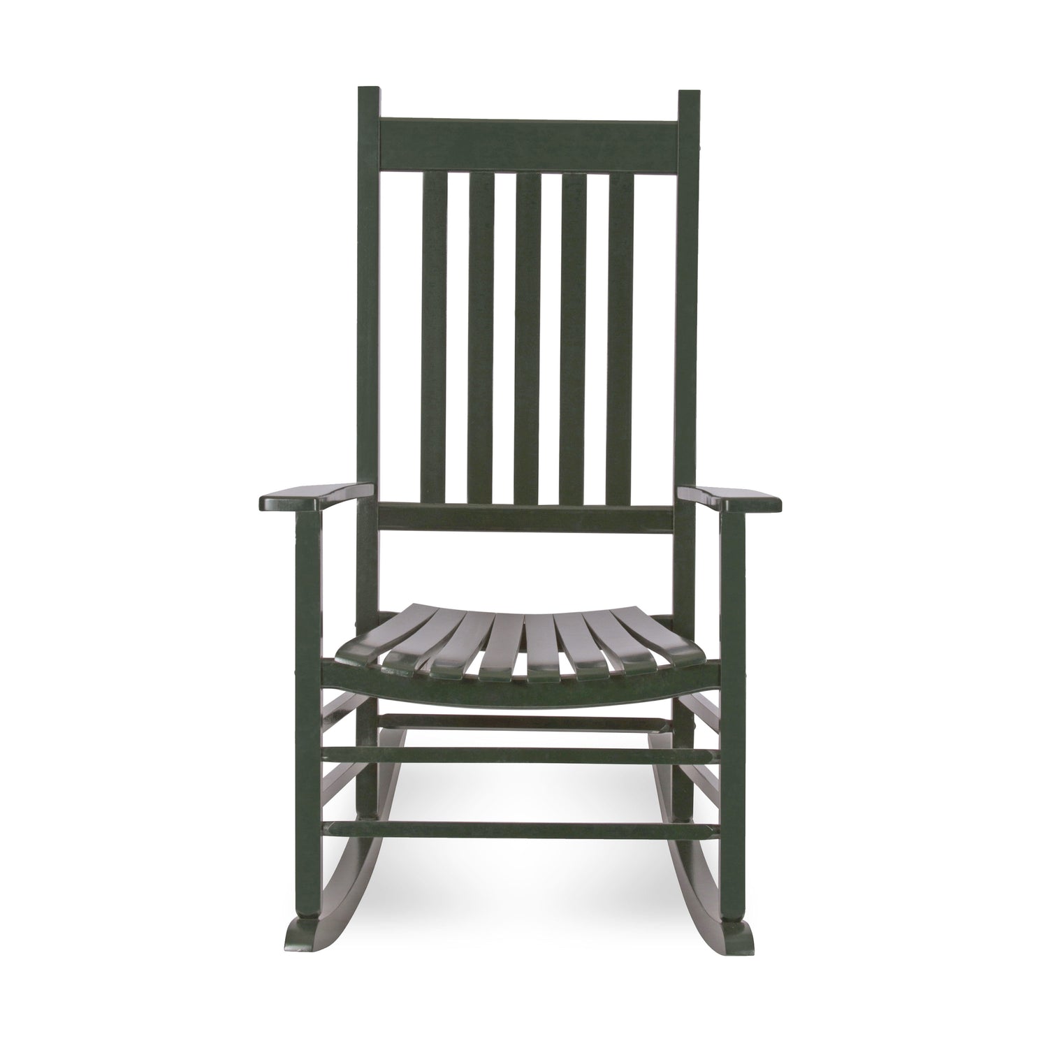 Green rocking chair on a white background 