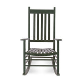 Green rocking chair on a white background 