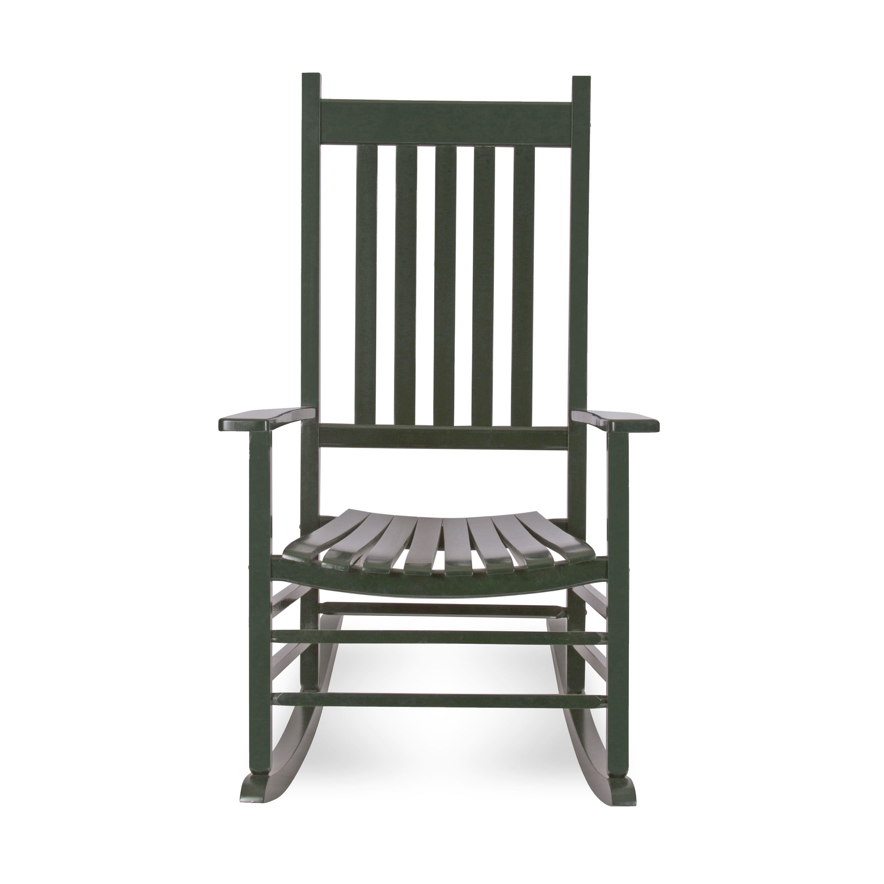 Green rocking chair on a white background 