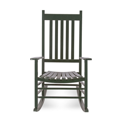 Green rocking chair on a white background 