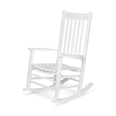 White wooden rocking chair on a white background  