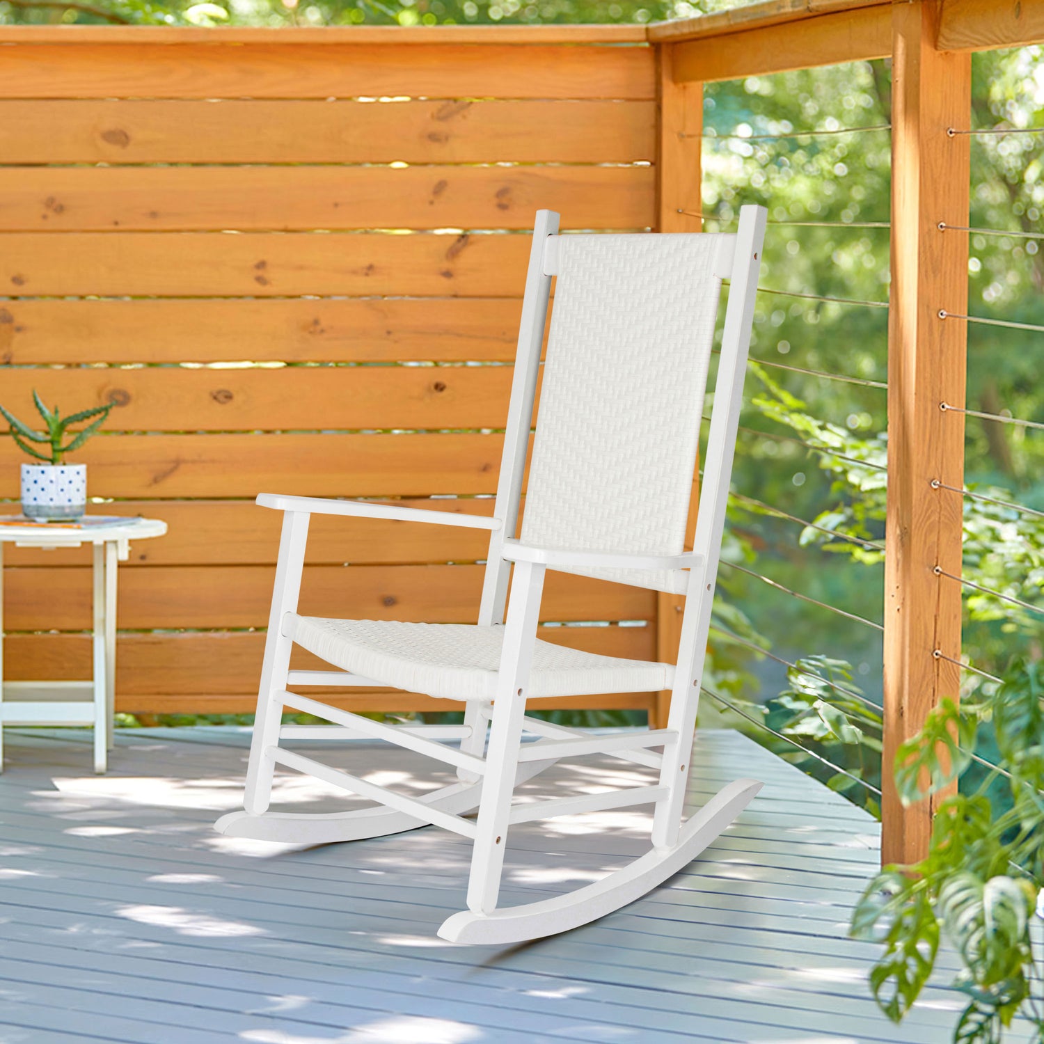 Hampton Porch Rocker, White