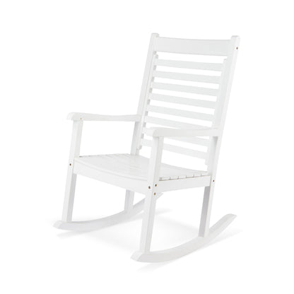 White rocking chair on a white background  