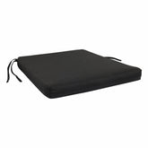 Black seat cushion on white background 