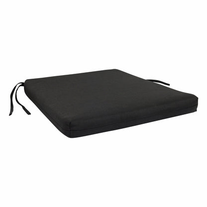Black seat cushion on white background 