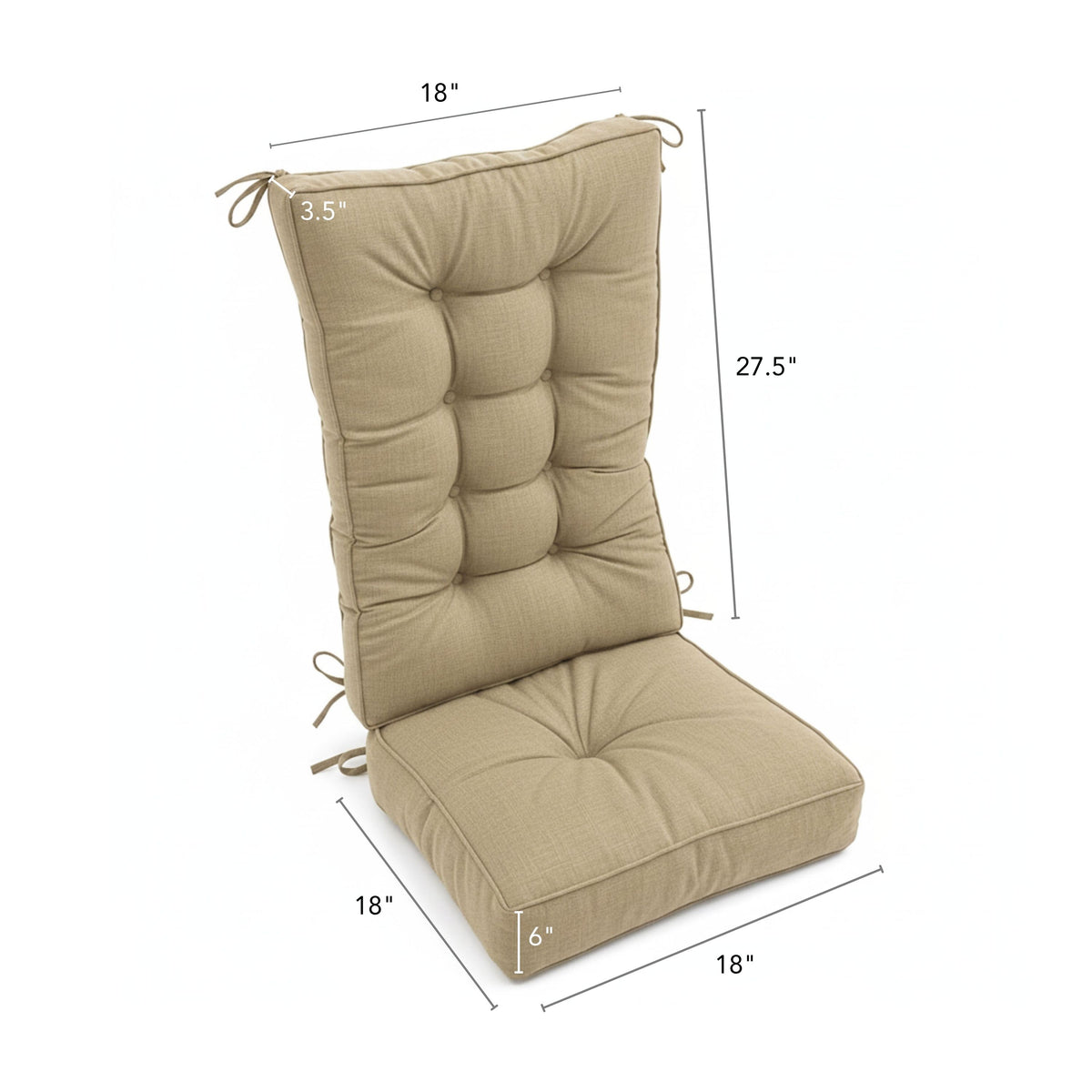 Plush Rocking Chair Cushion Set