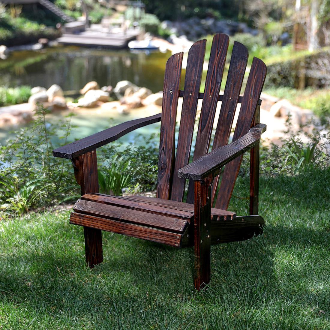 Westport Adirondack Chair, Burnt Brown