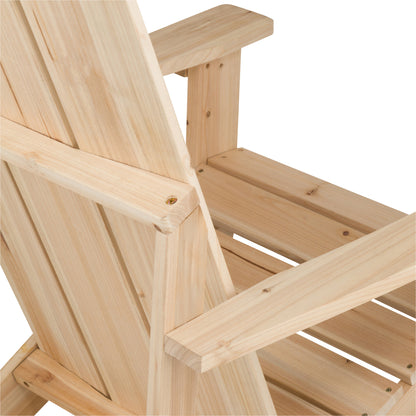 Modern Adirondack Chair, Natural