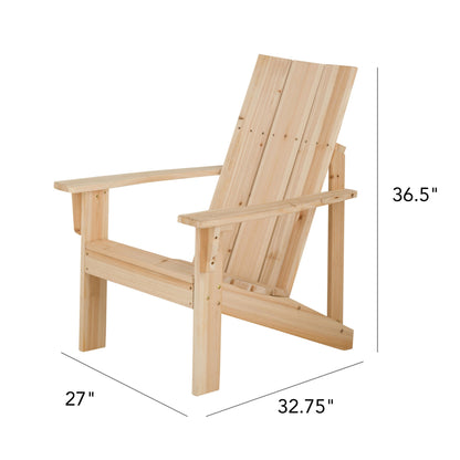 Modern Adirondack Chair, Natural