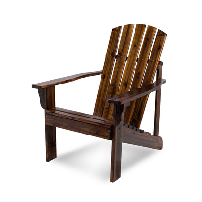 Mid-Century Modern Adirondack Chair, Burnt Brown