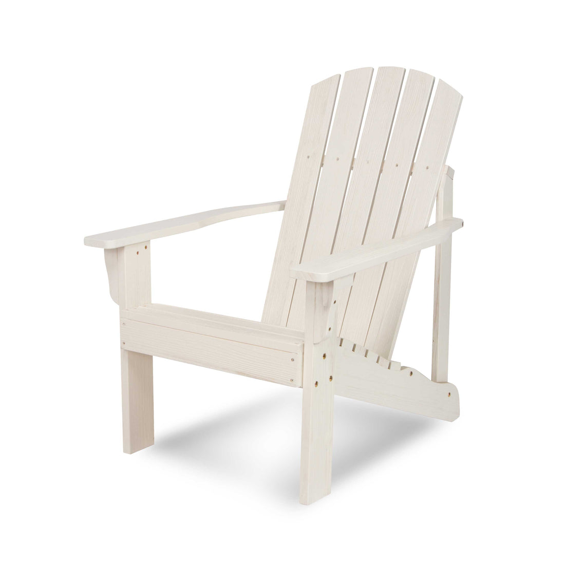 Mid-Century Modern Adirondack Chair, Eggshell White