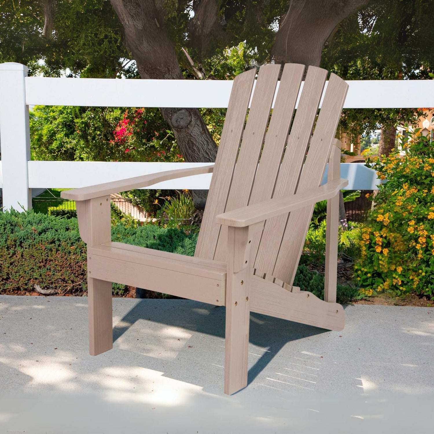 Mid-Century Modern Adirondack Chair, Graystone