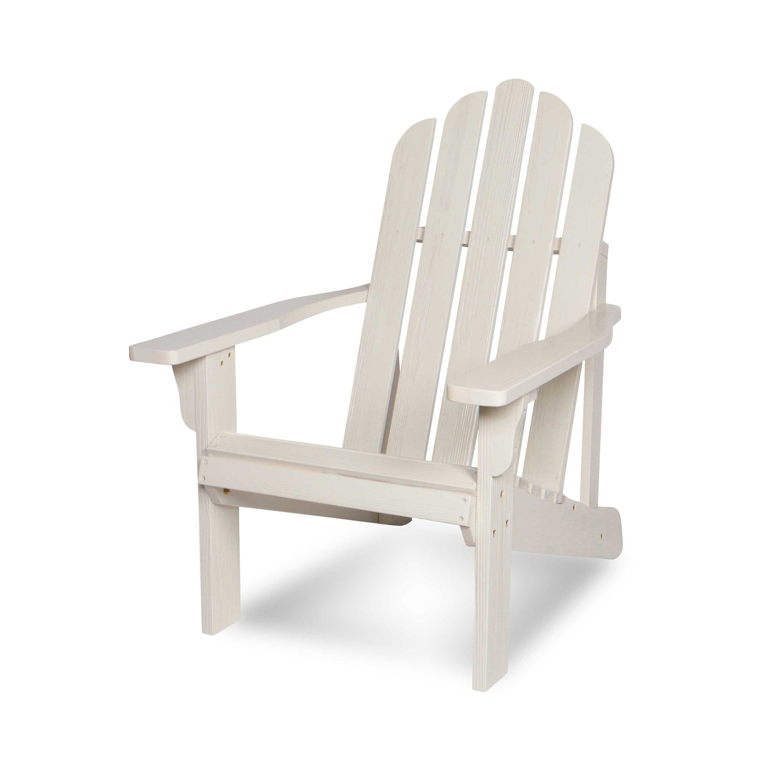 White Adirondack chair on a white background 