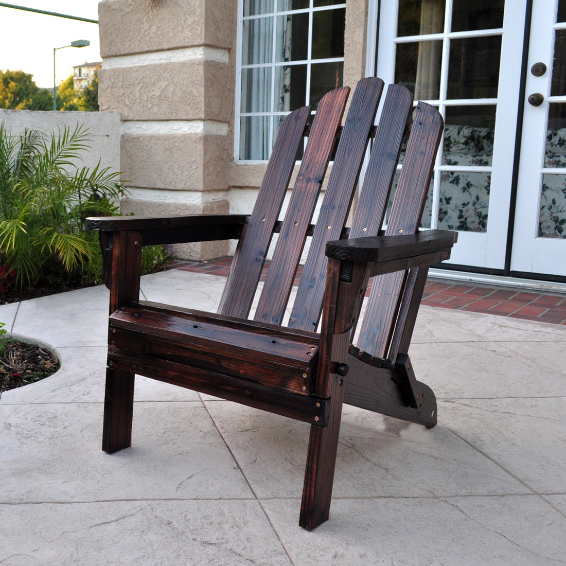 Marina Adirondack Folding Chair, Burnt Brown