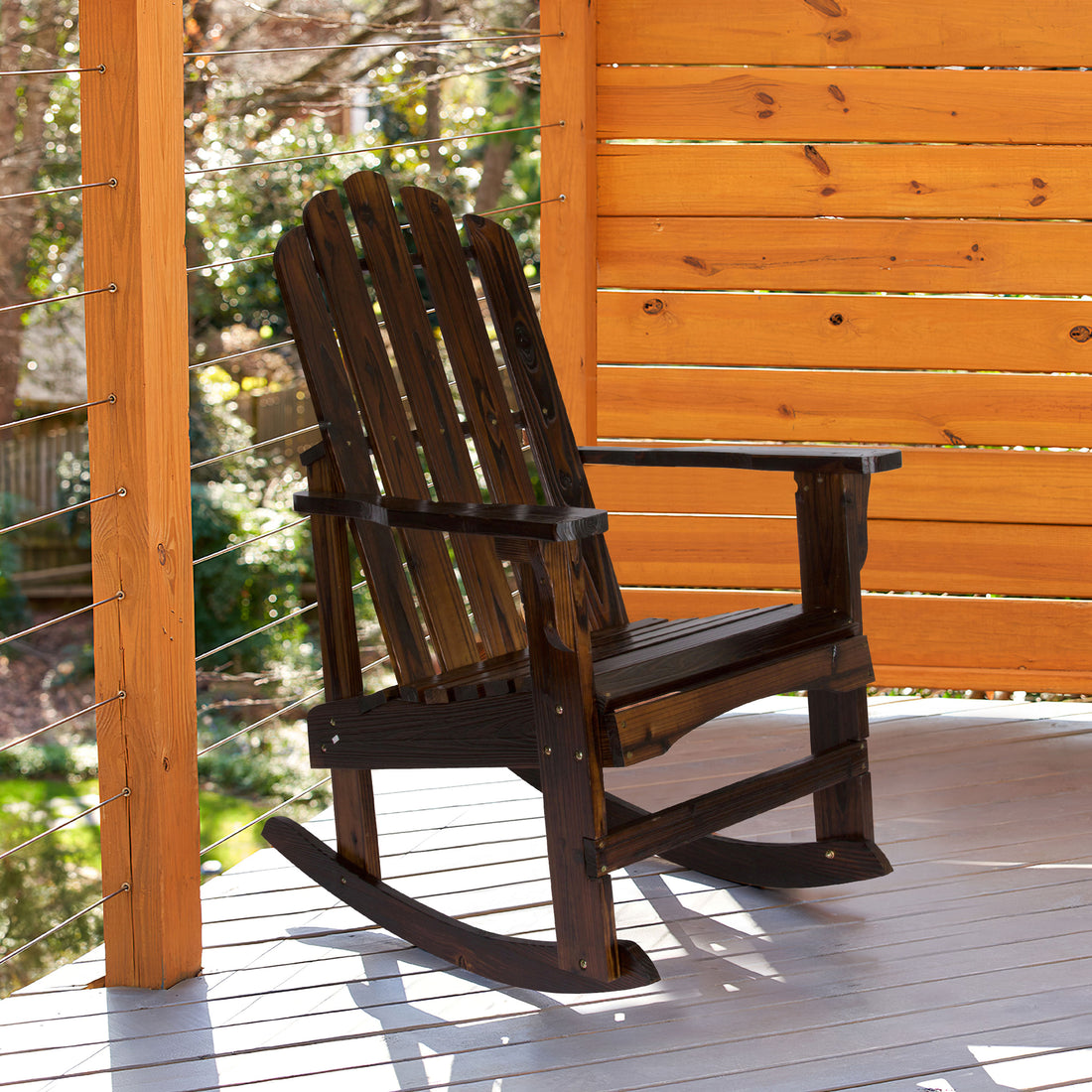 Marina Porch Rocker, Burnt Brown