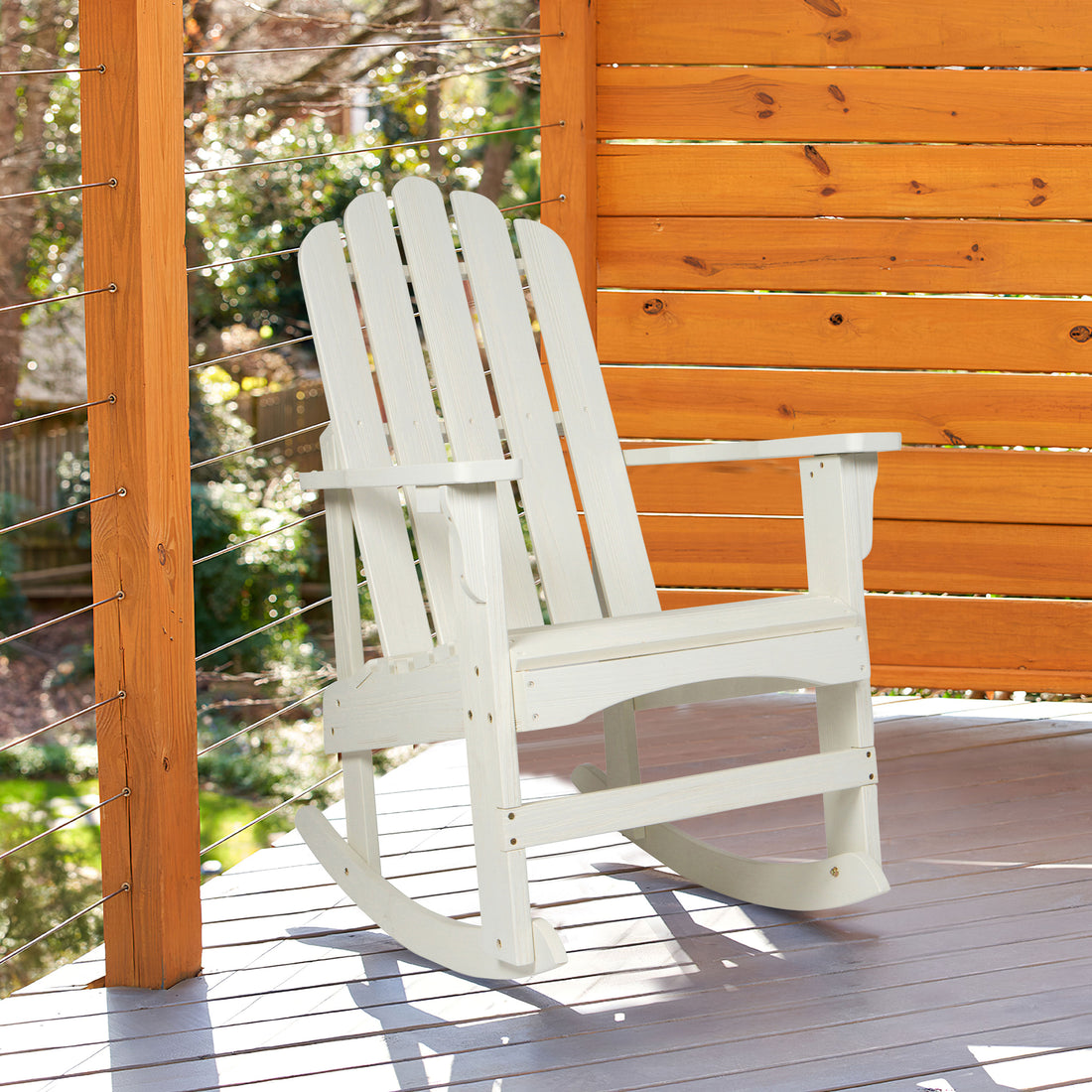 Marina Porch Rocker, Eggshell White