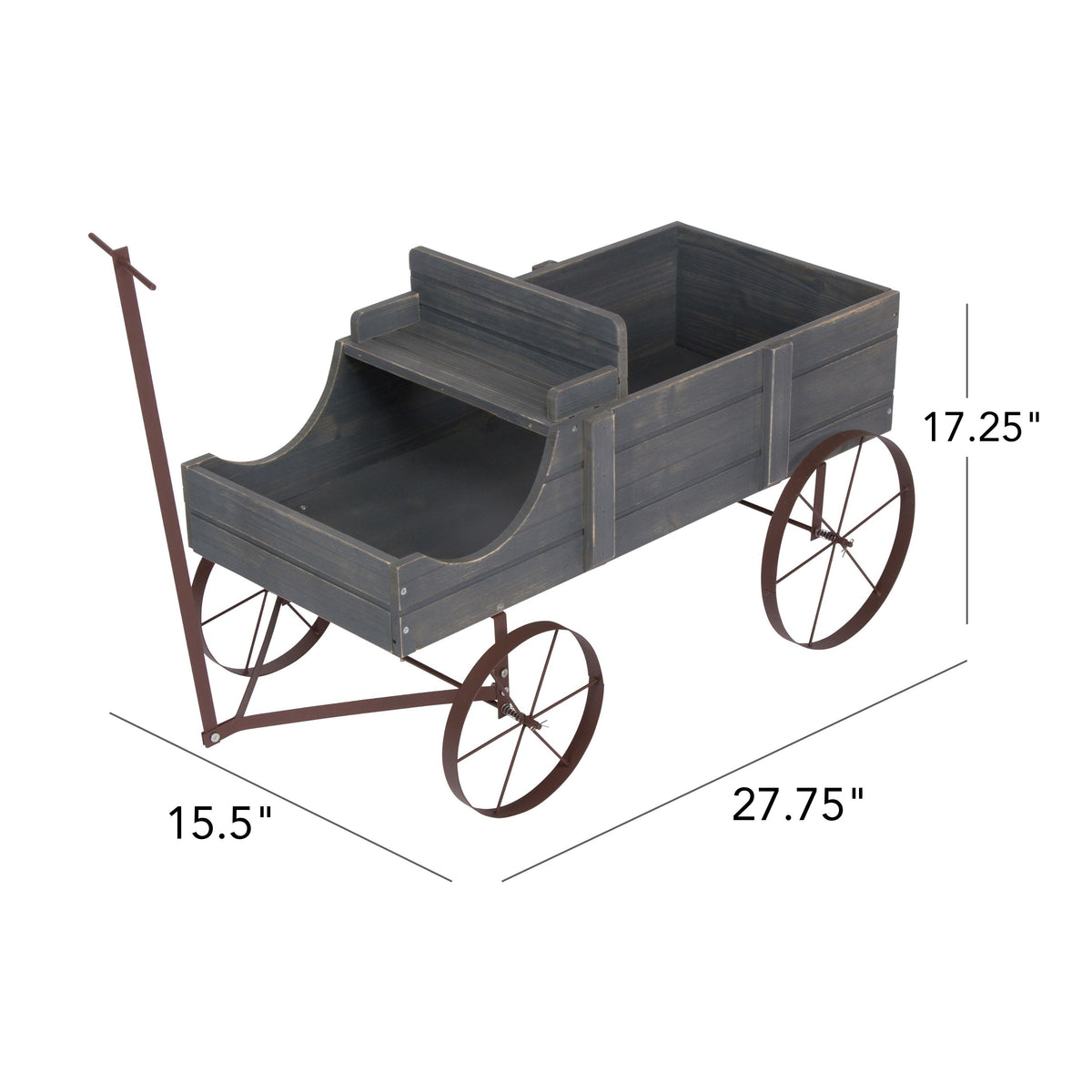 28" Decorative Buckboard Wagon Garden Planter