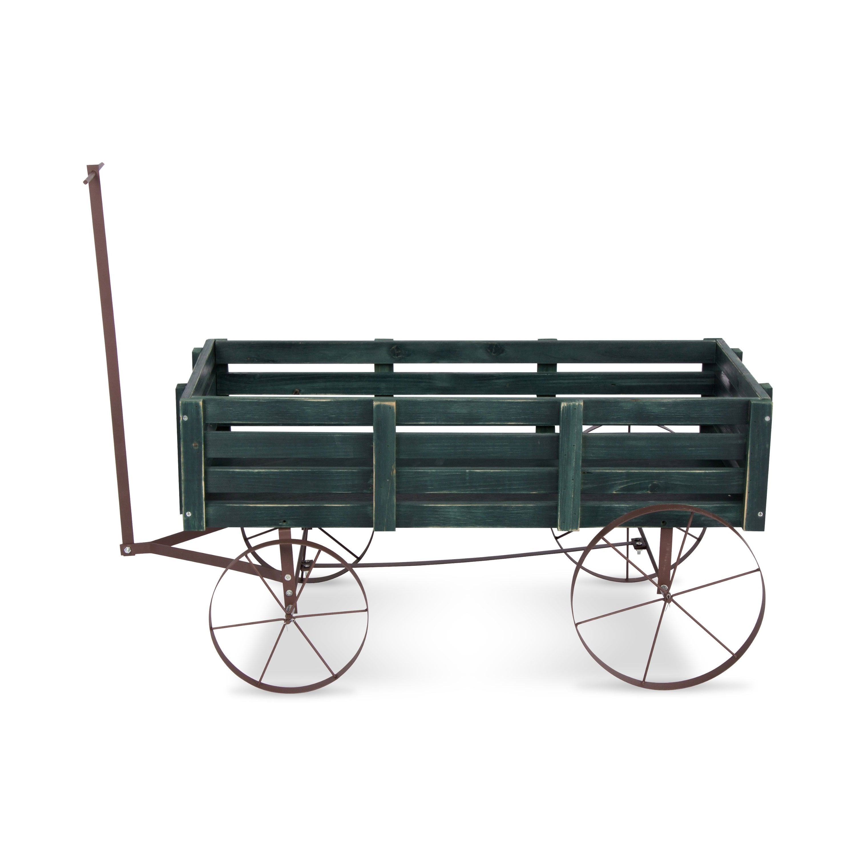 Decorative Wagon Garden Planter, Green