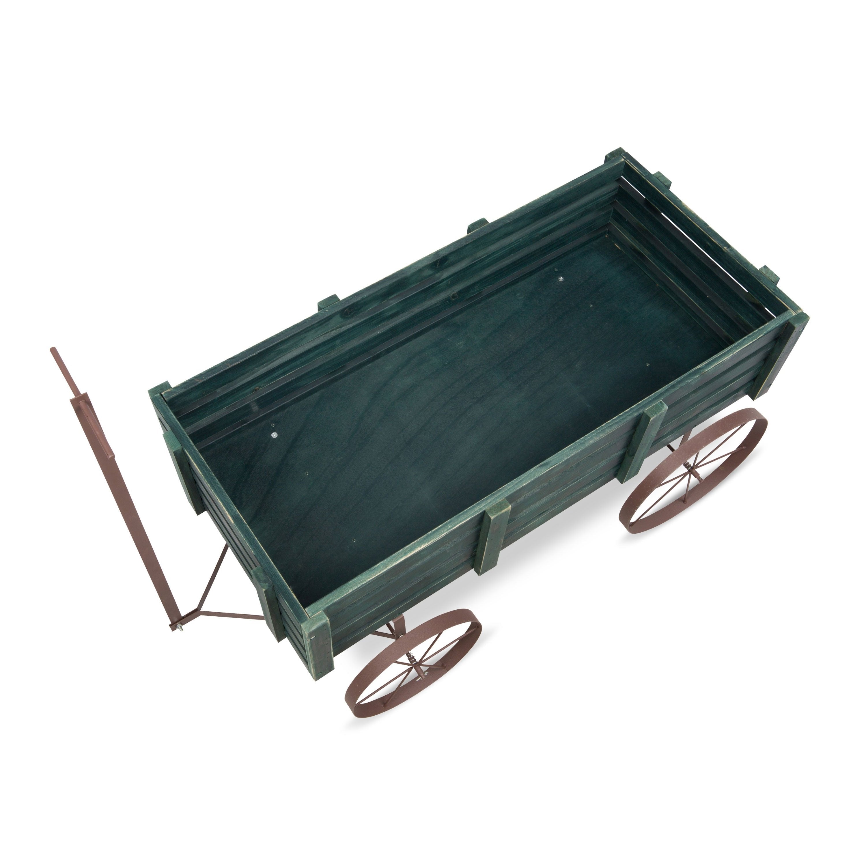 Decorative Wagon Garden Planter, Green