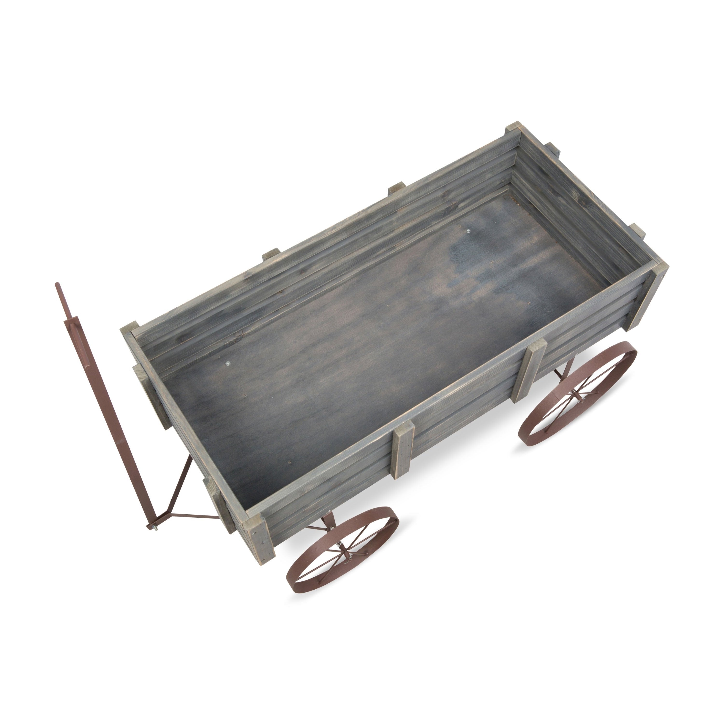 Decorative Wagon Garden Planter, Gray