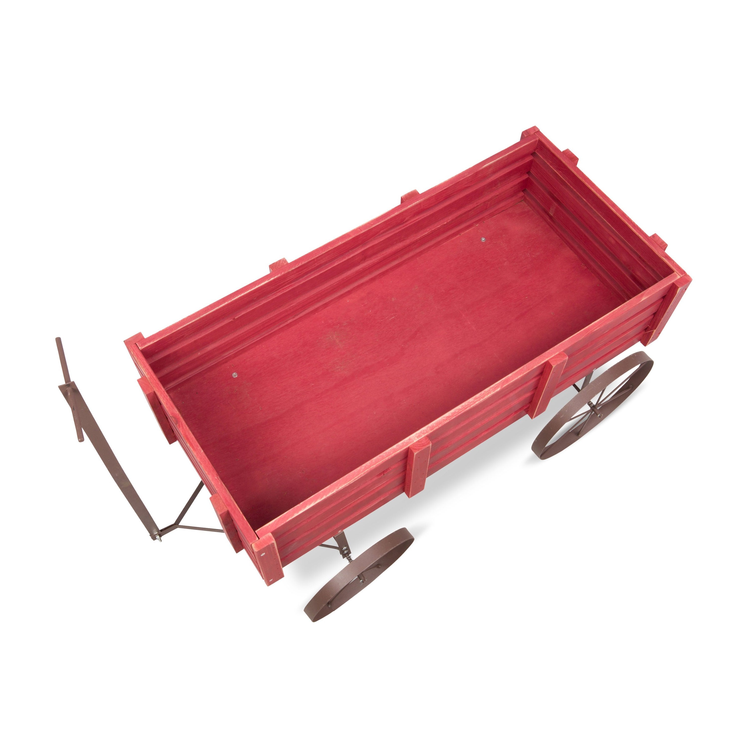 Decorative Wagon Garden Planter, Red