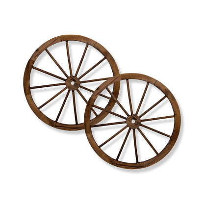 32&quot; Decorative Wagon Wheel/Trellis, Burnt Brown