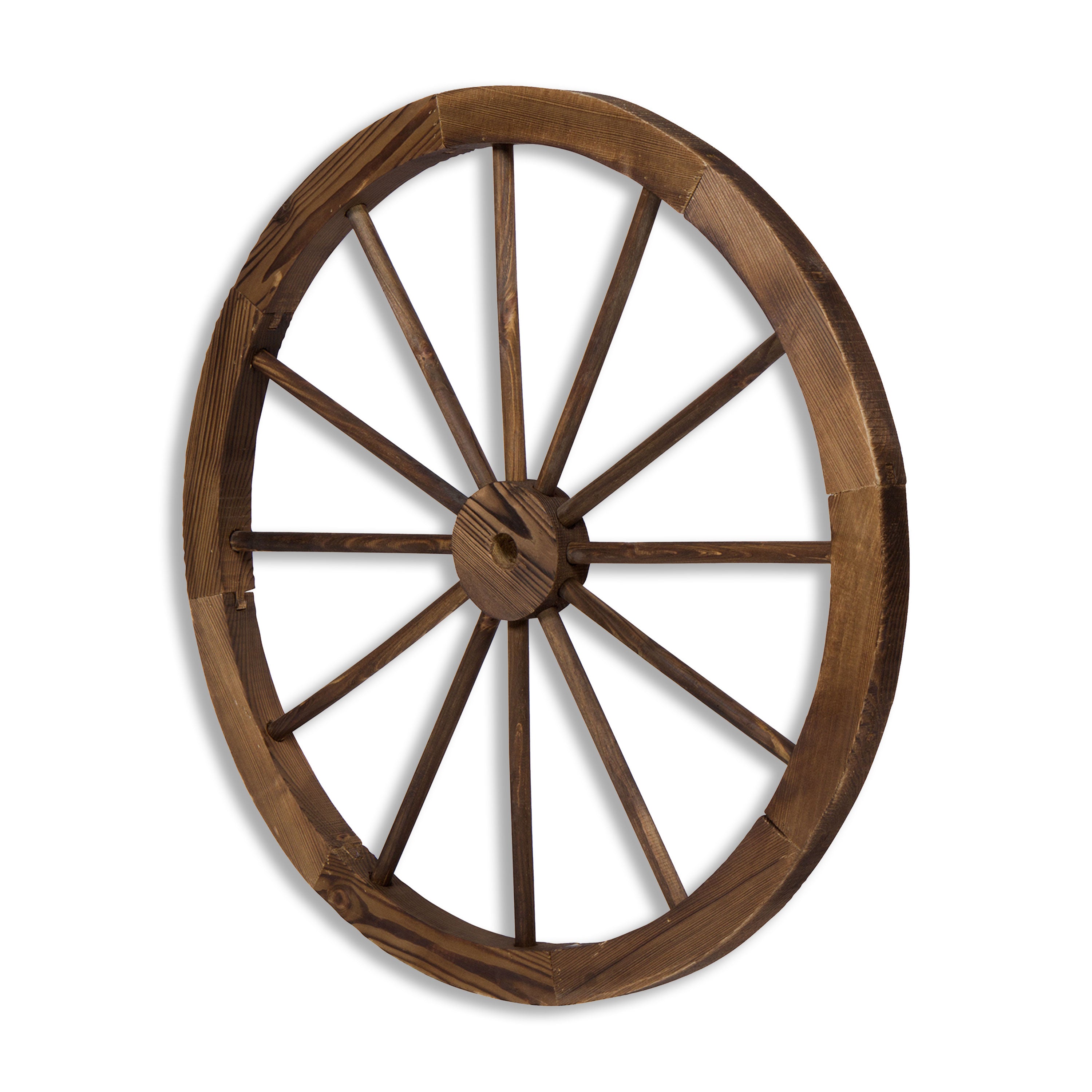 32&quot; Decorative Wagon Wheel/Trellis, Burnt Brown