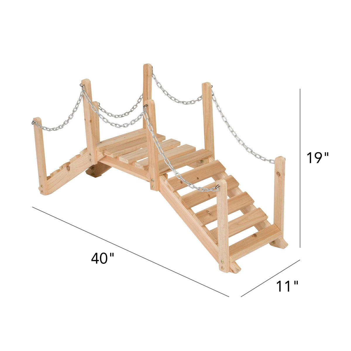 3' Decorative Cedar Garden Bridge