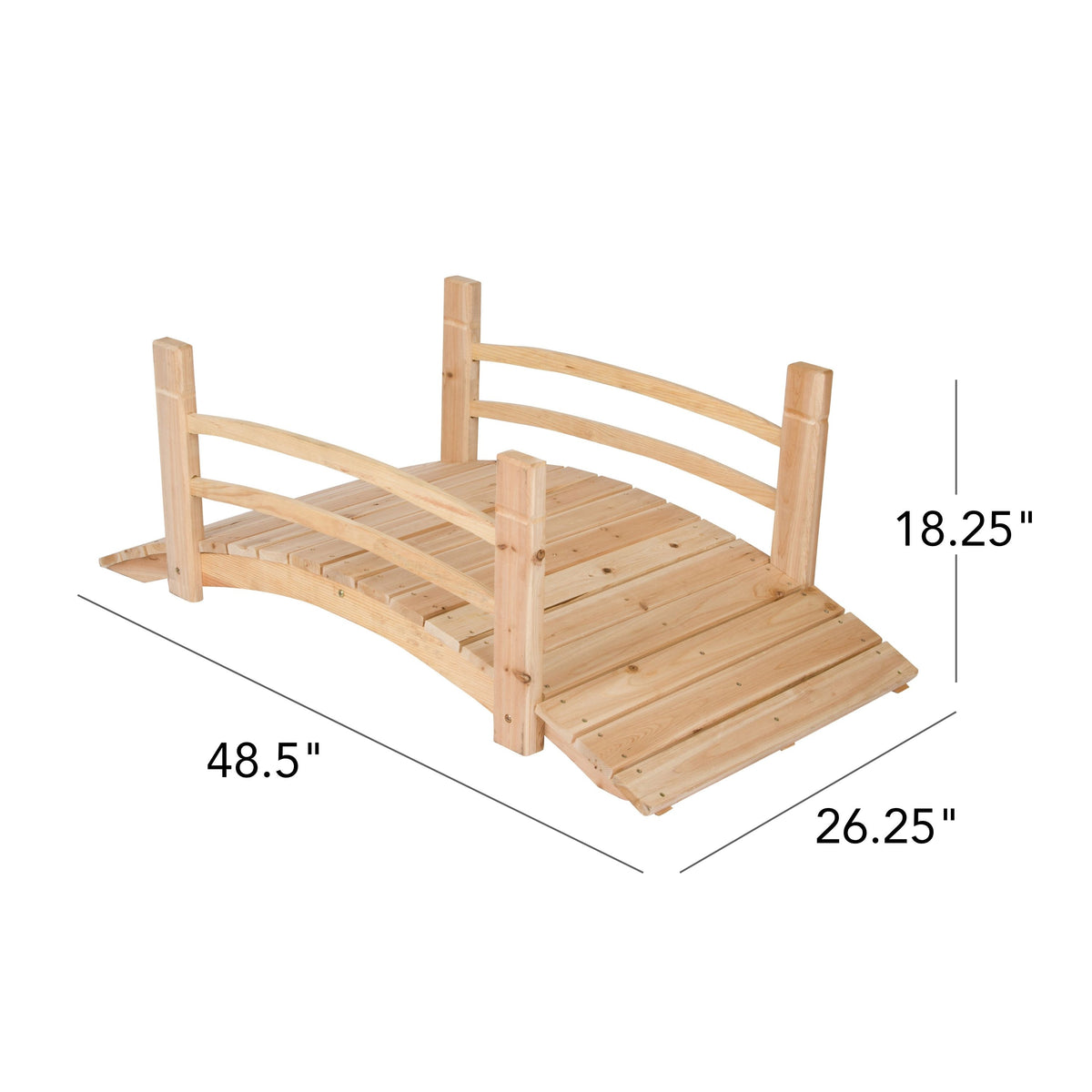 4' Cedar Garden Bridge