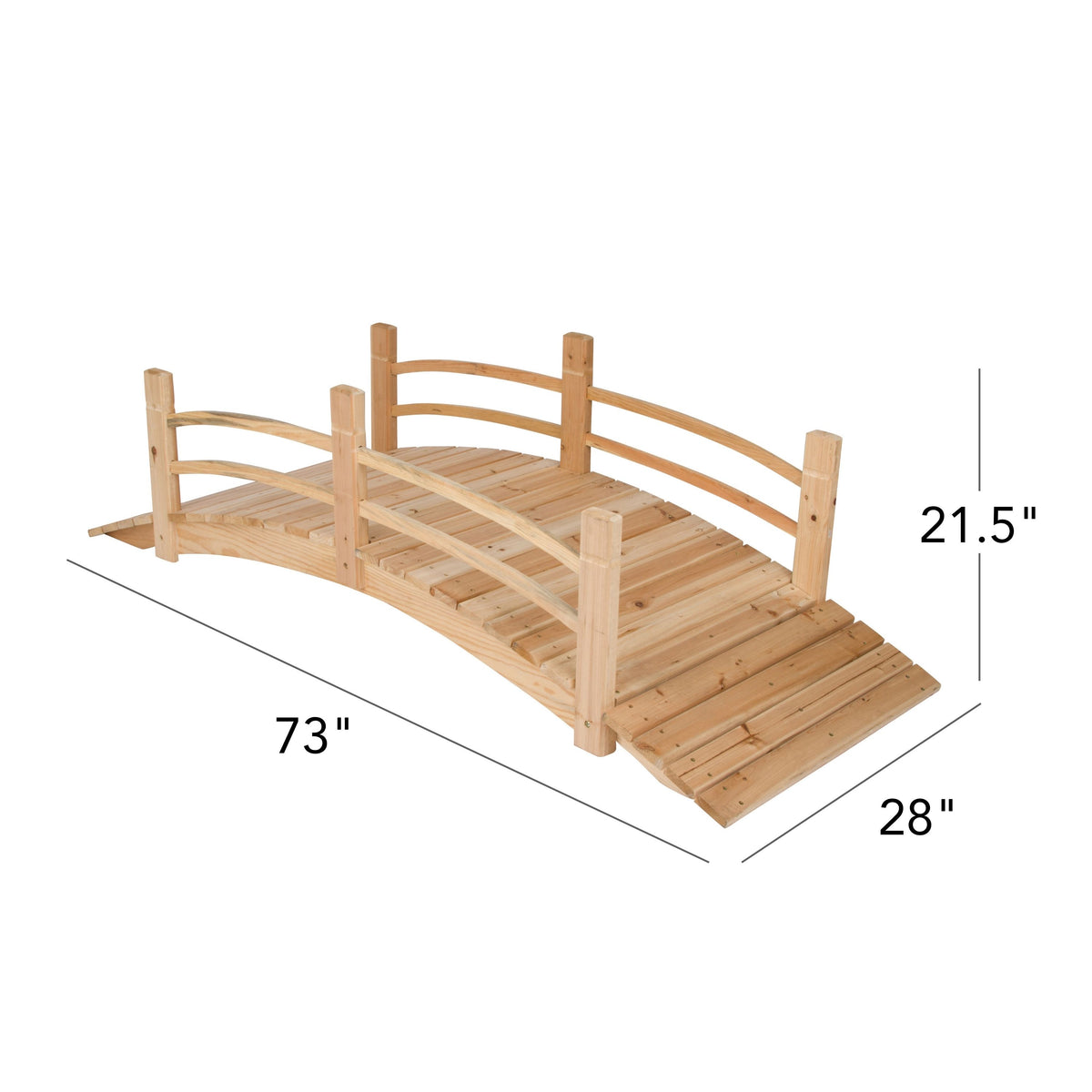 6' Cedar Garden Bridge