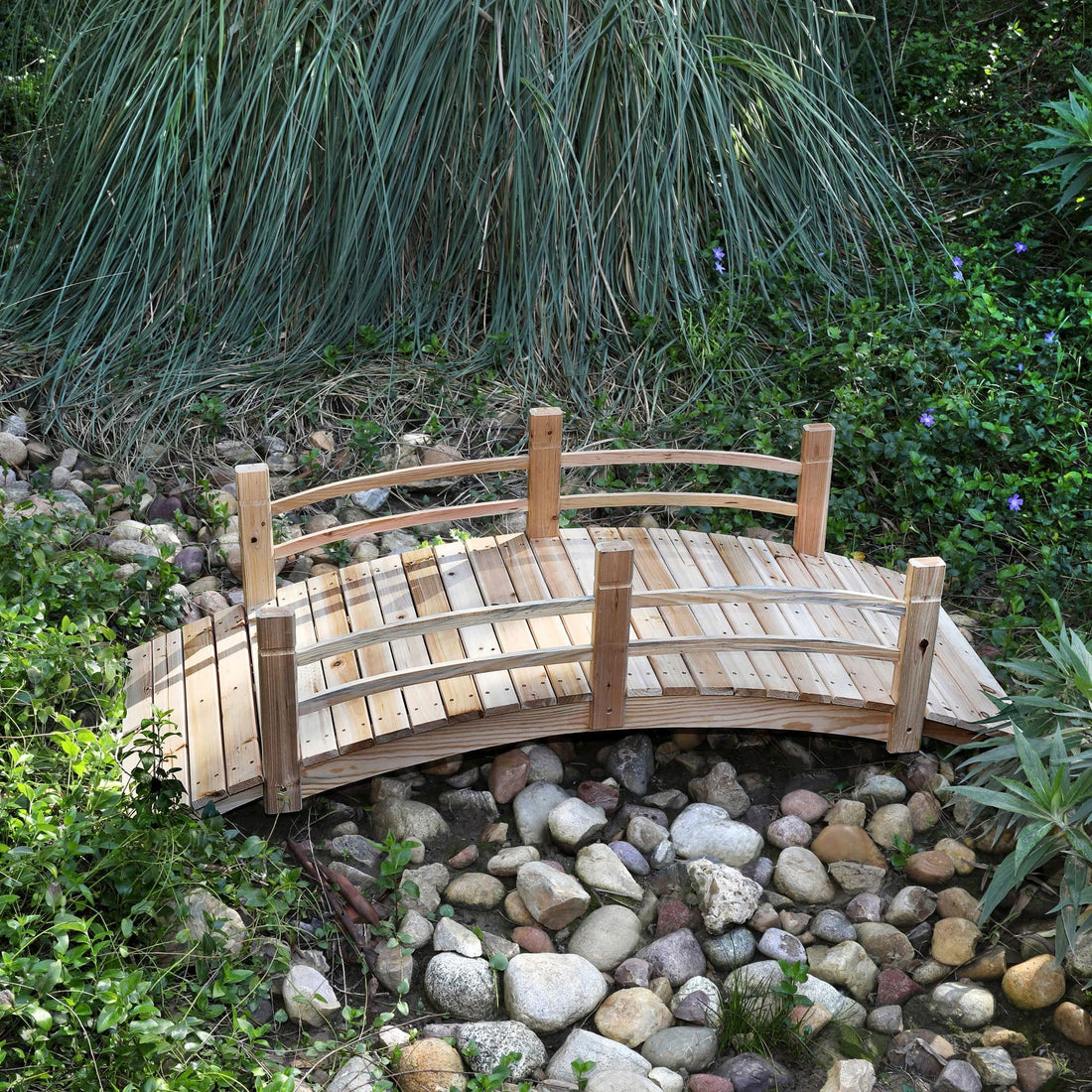 6 Ft. Cedar Garden Bridge, Natural