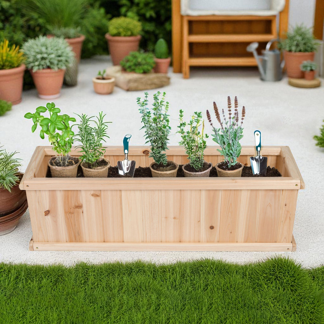 40&quot; Garden Planter Box, Natural