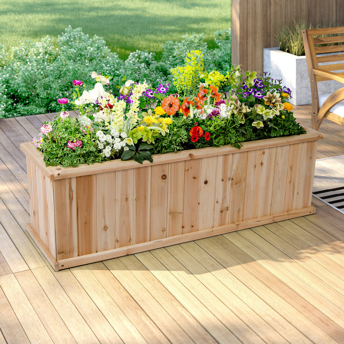 48&quot; Garden Planter Box, Natural