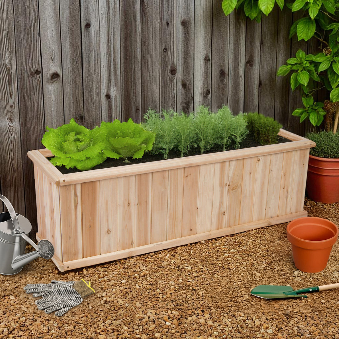 48&quot; Garden Planter Box, Natural