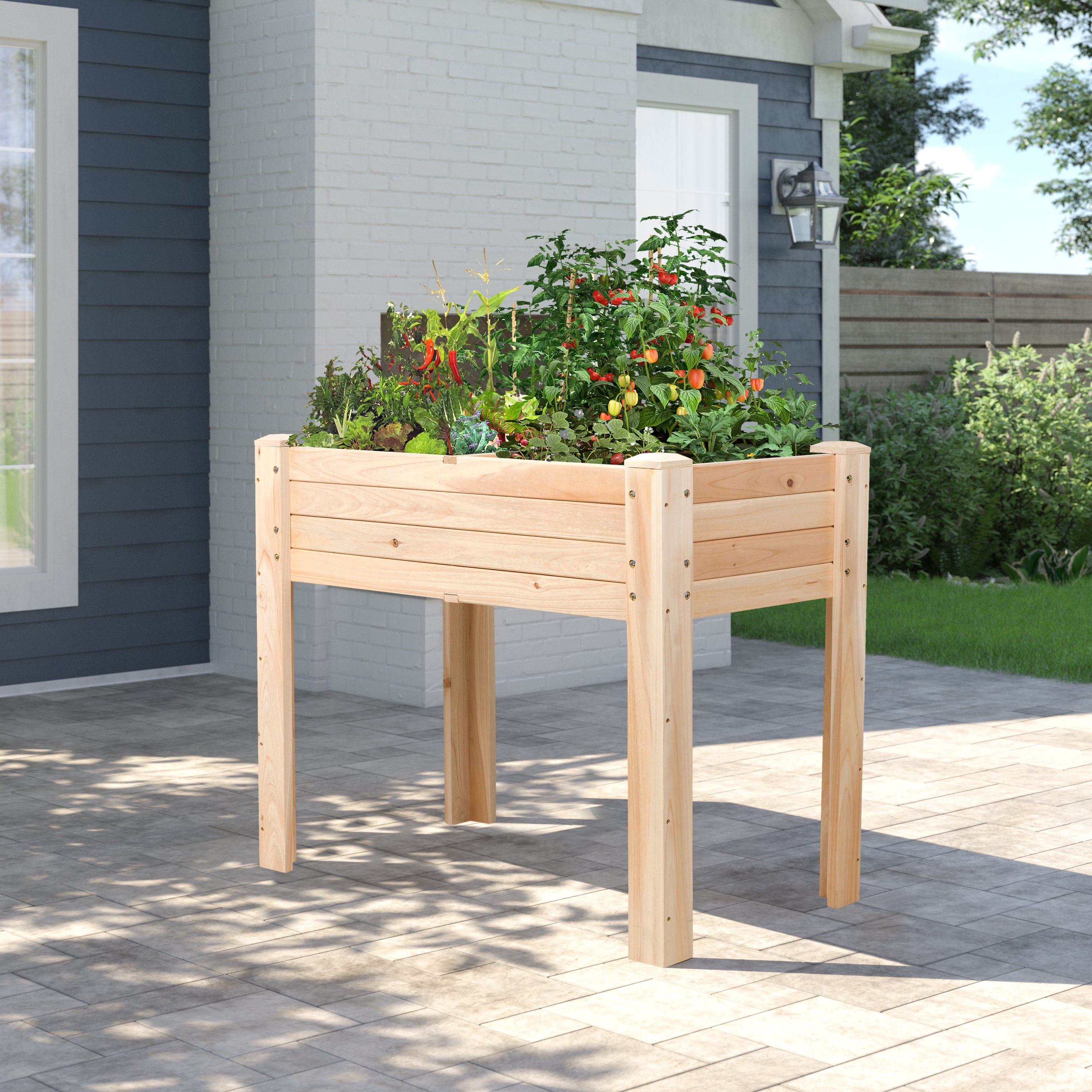 36&quot; Raised Garden Bed, Natural