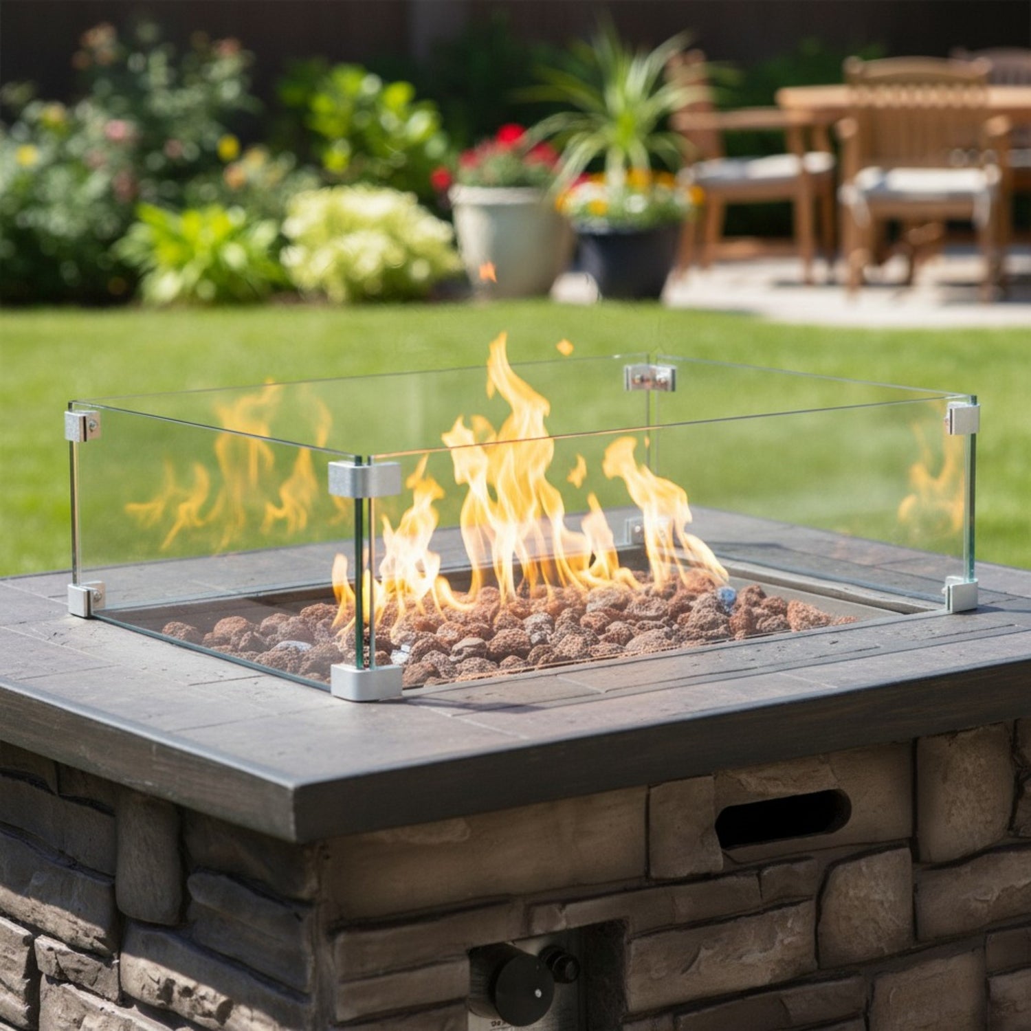 Square Glass Wind Guard