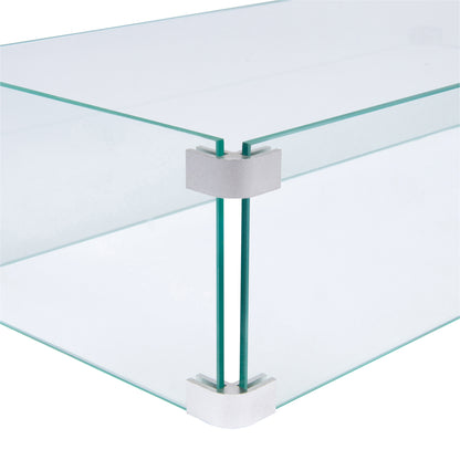 Rectangular Glass Wind Guard