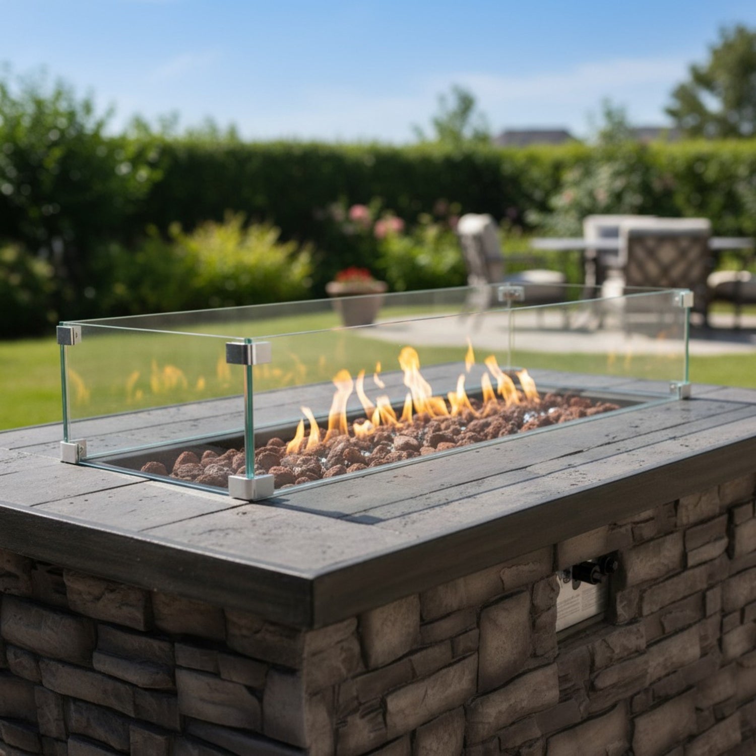 Rectangular Glass Wind Guard