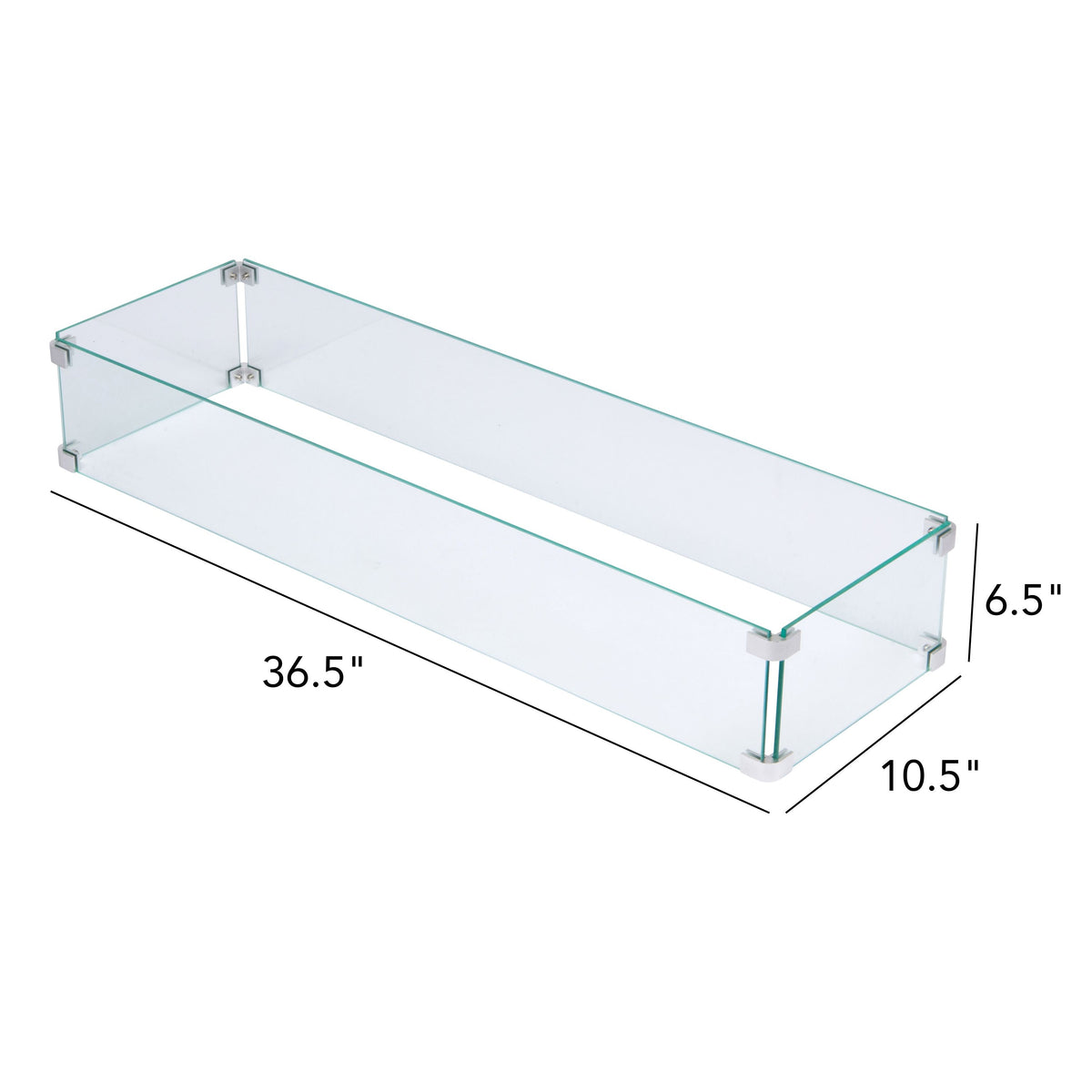 Rectangular Glass Wind Guard