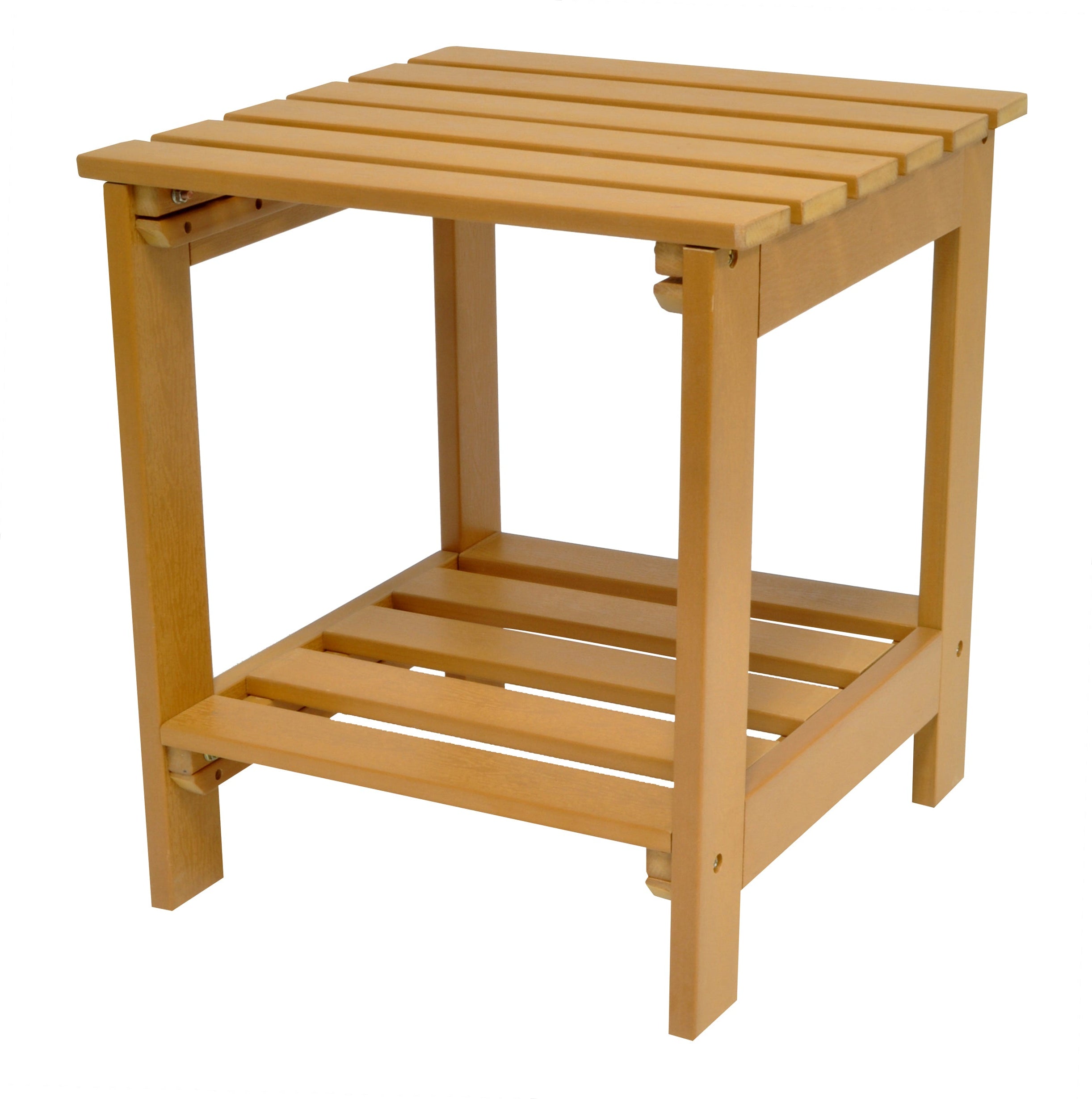 Square Side Table, Recycled Plastic, Toffee