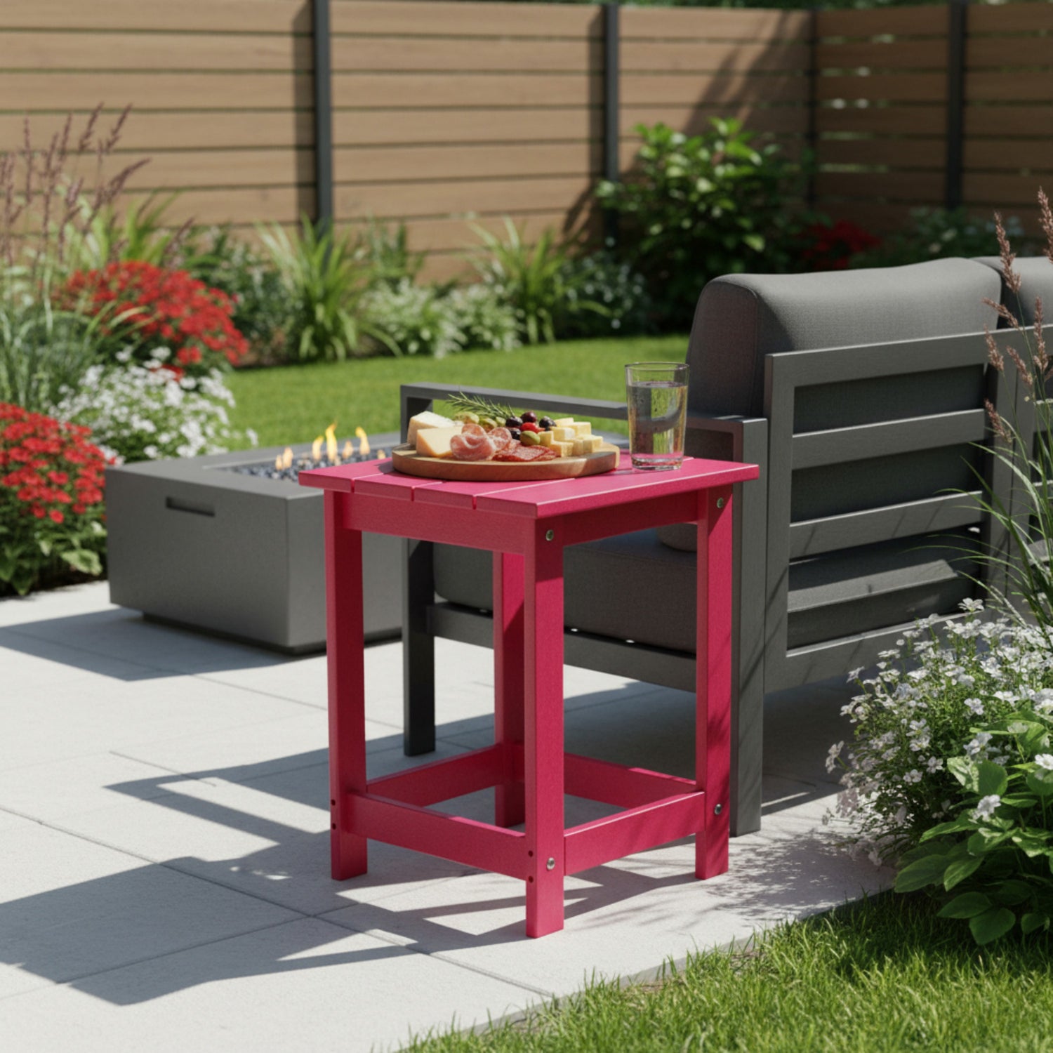 Modern Side Table, Recycled Plastic