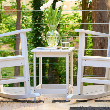 Modern Side Table, White