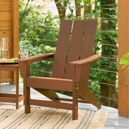 Modern Adirondack Chair, Brown