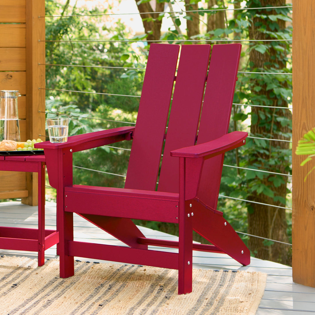 Modern Adirondack Chair, Chili Pepper