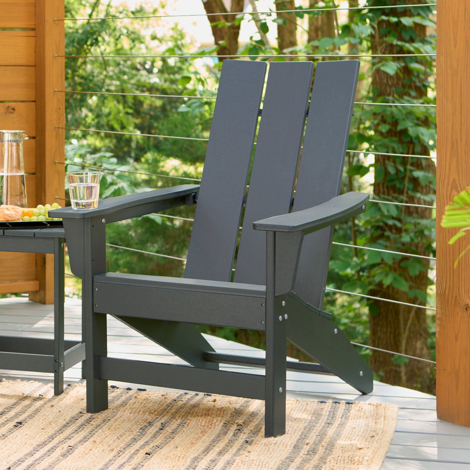 Modern Adirondack Chair, Gray