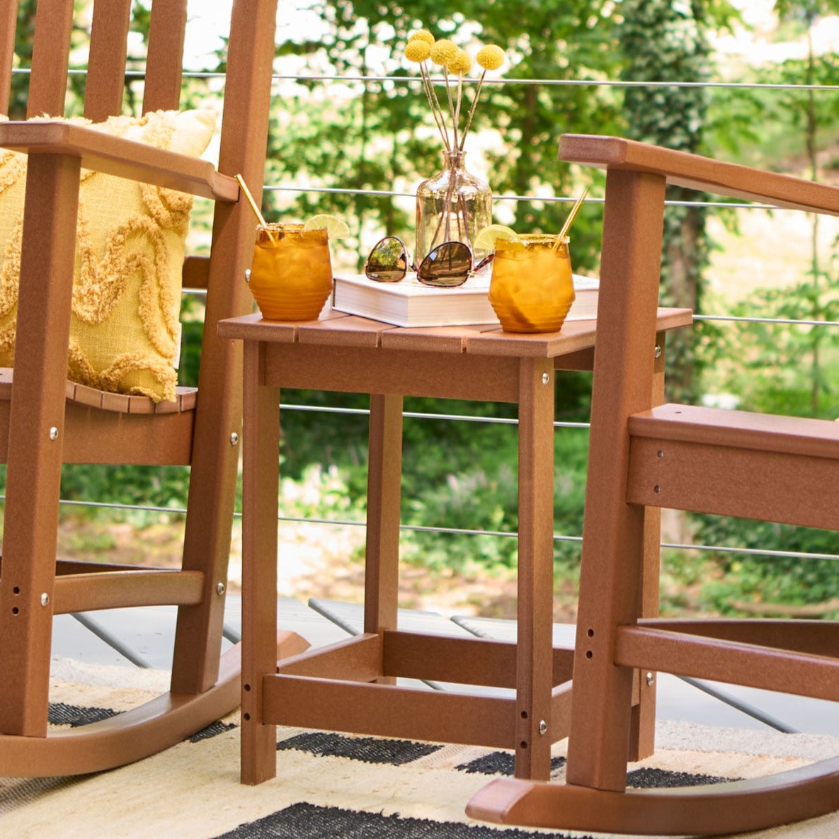 Modern Side Table, Brown