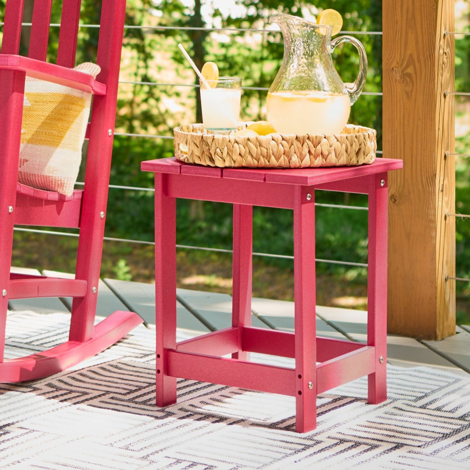 Modern Side Table, Chili Pepper