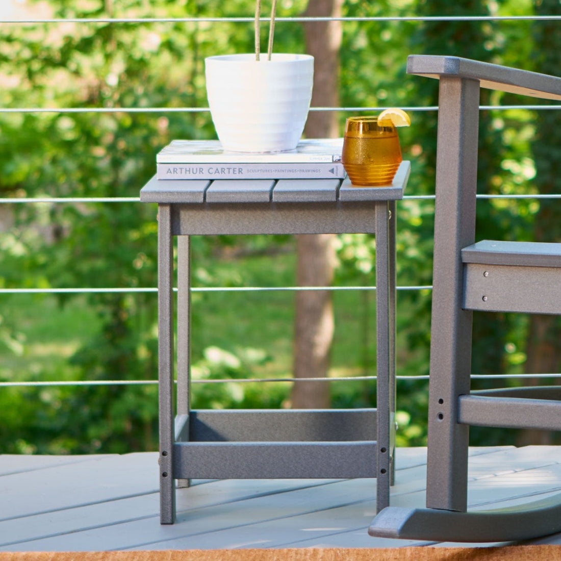 Modern Side Table, Gray