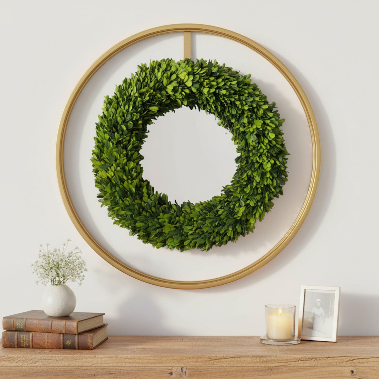 20" Preserved Boxwood Wreath