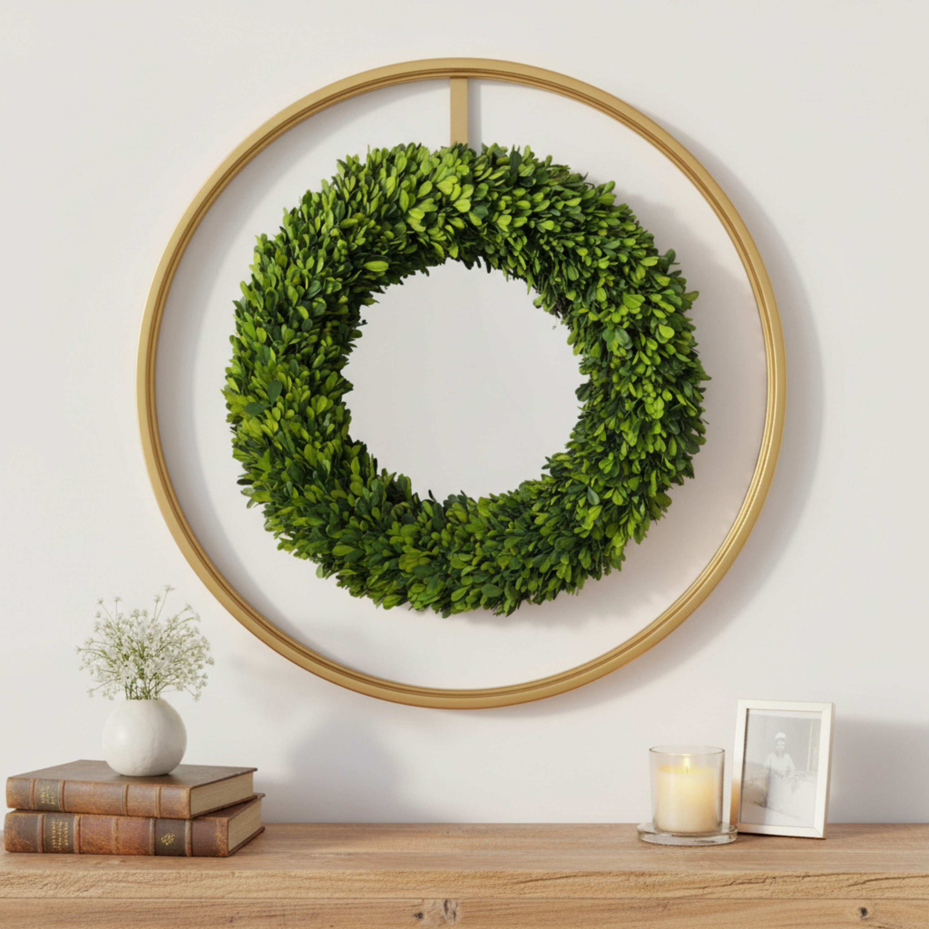 20" Preserved Boxwood Wreath